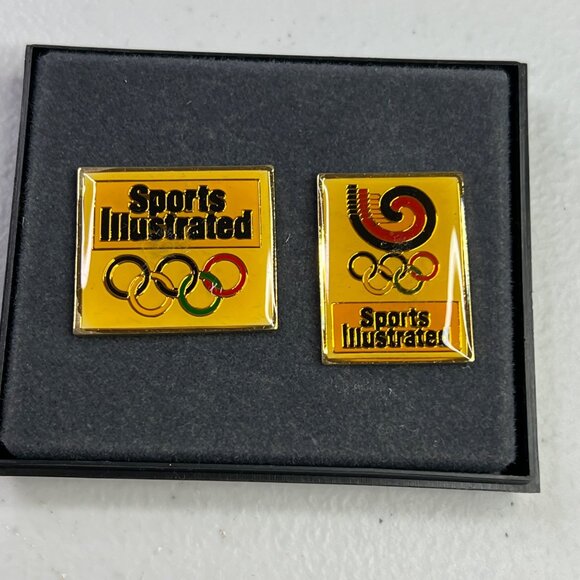 Vintage Sports Illustrated 1988 Seoul Olympics Enamel Pin Set - Picture 2 of 4